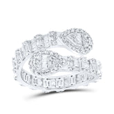 1CTW-DIA NK PEAR SHAPE CUFF RING